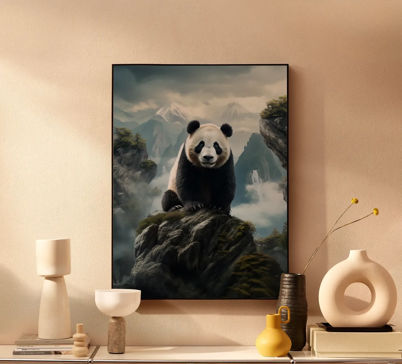 Panda Mountains acrylic glass by Mateo