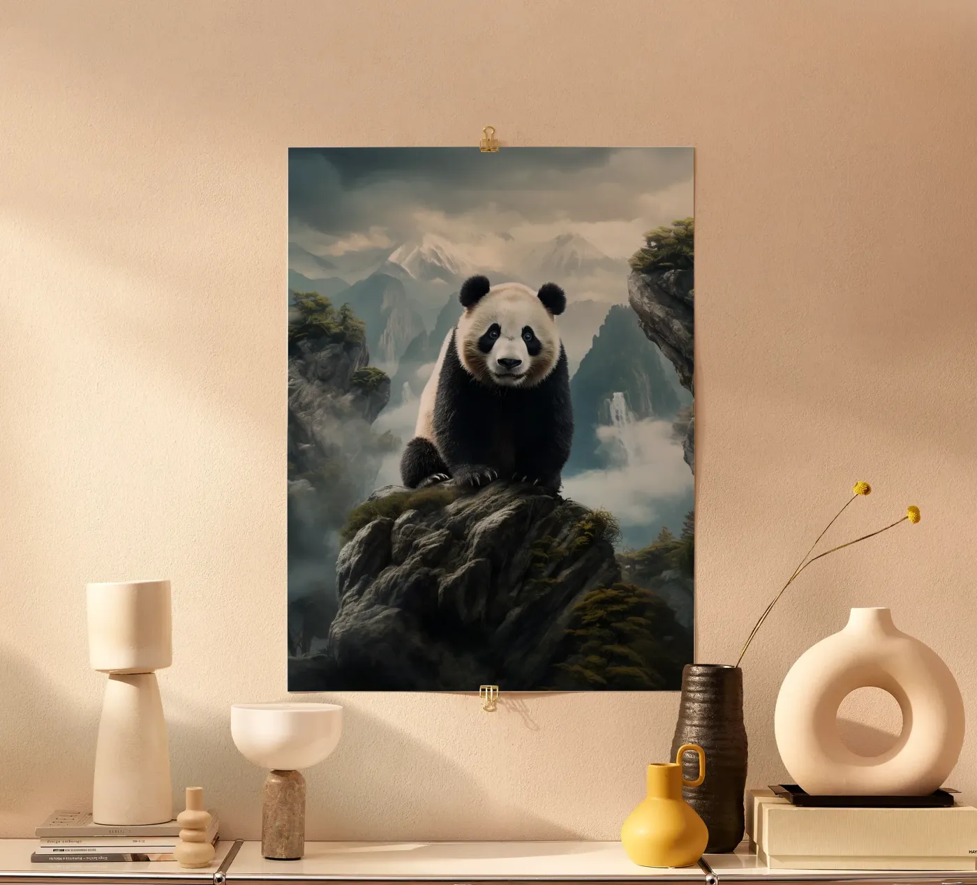 Panda Mountains poster by Mateo