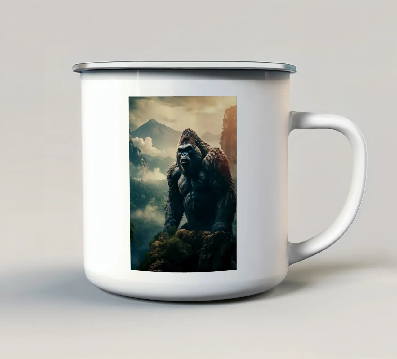 Gorilla Mountains tazza in smalto da Mateo