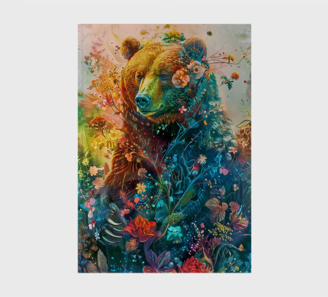 Bear Flowers Abstract notebook by Mateo