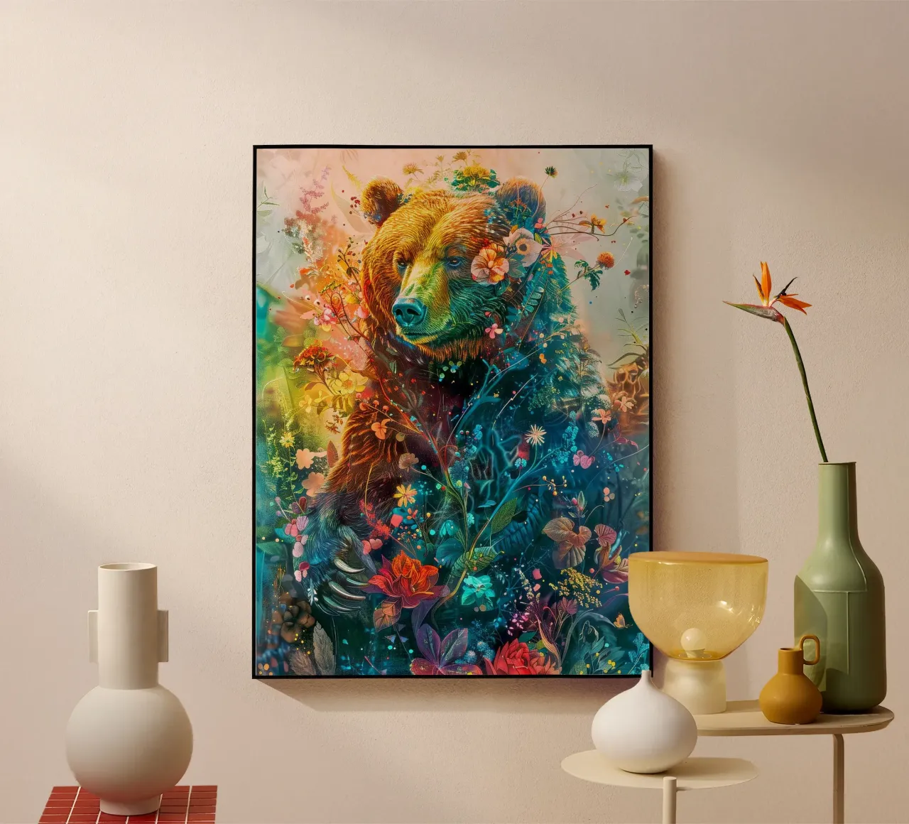 Bear Flowers Abstract plexiglass da Mateo