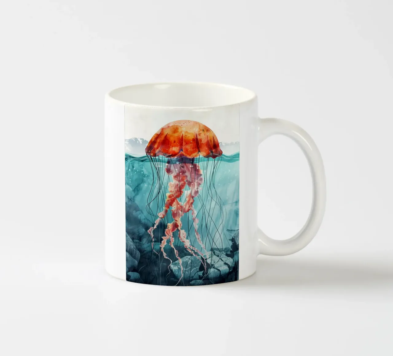 Medusa vita oceanica tazza in ceramica da Justyna Jaszke JBJart