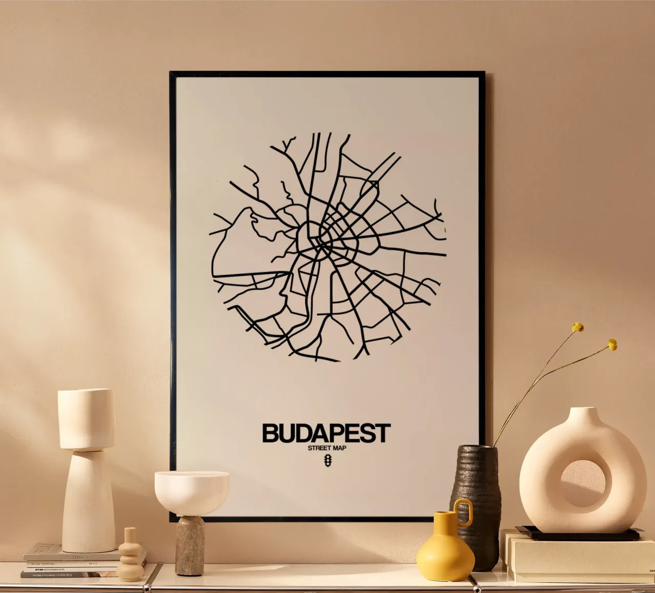 Budapest poster con telaio in plastica da Naxart