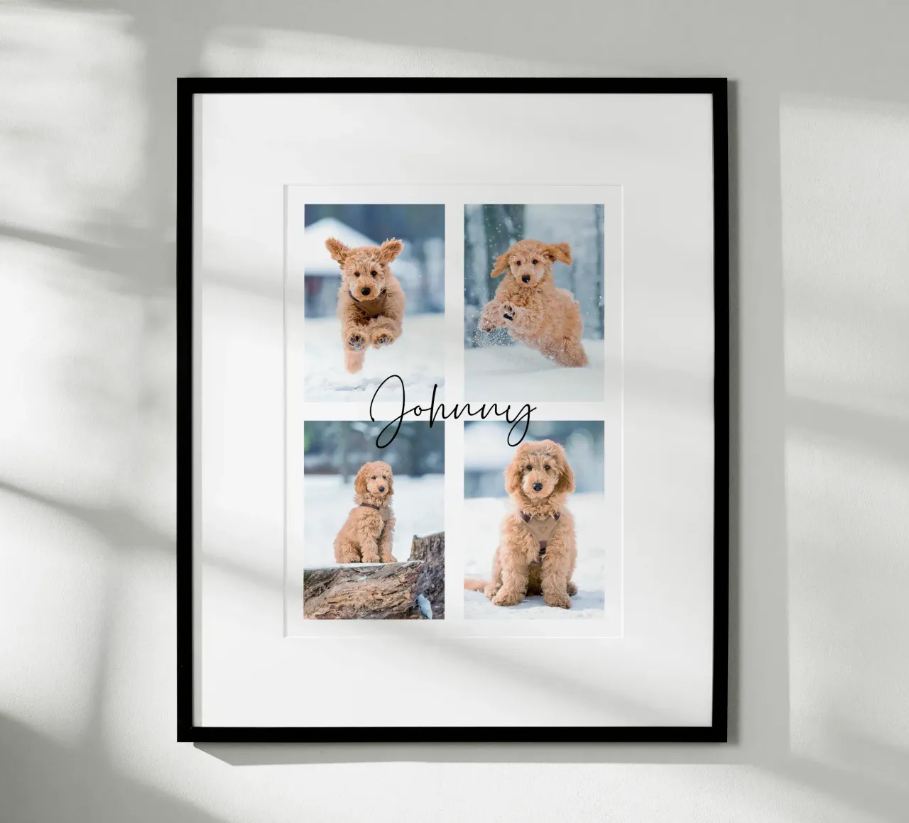 Portraits - personalisiert poster con telaio in legno da WORTSPIEL