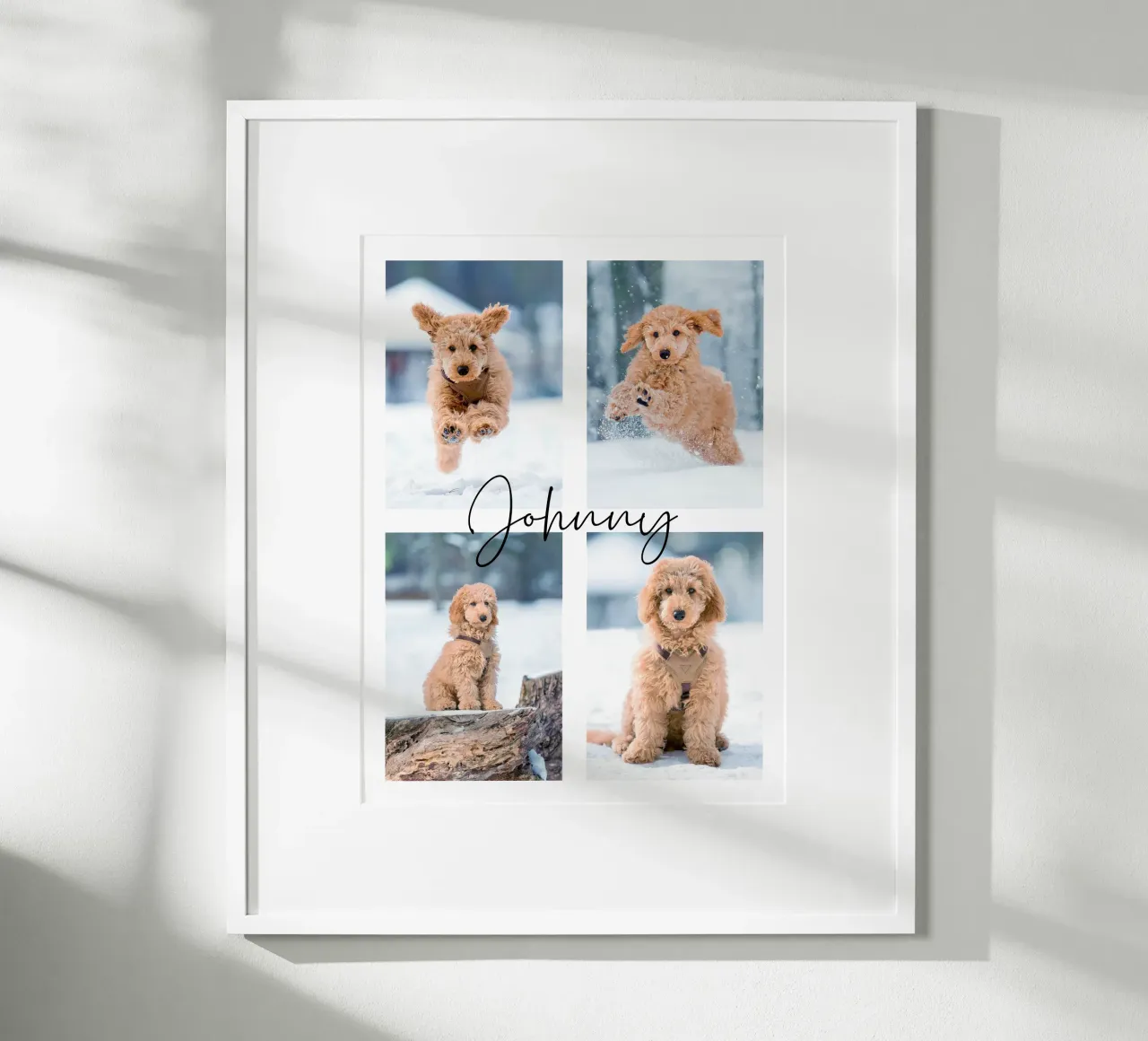 Portraits - personalisiert poster con telaio in legno da WORTSPIEL
