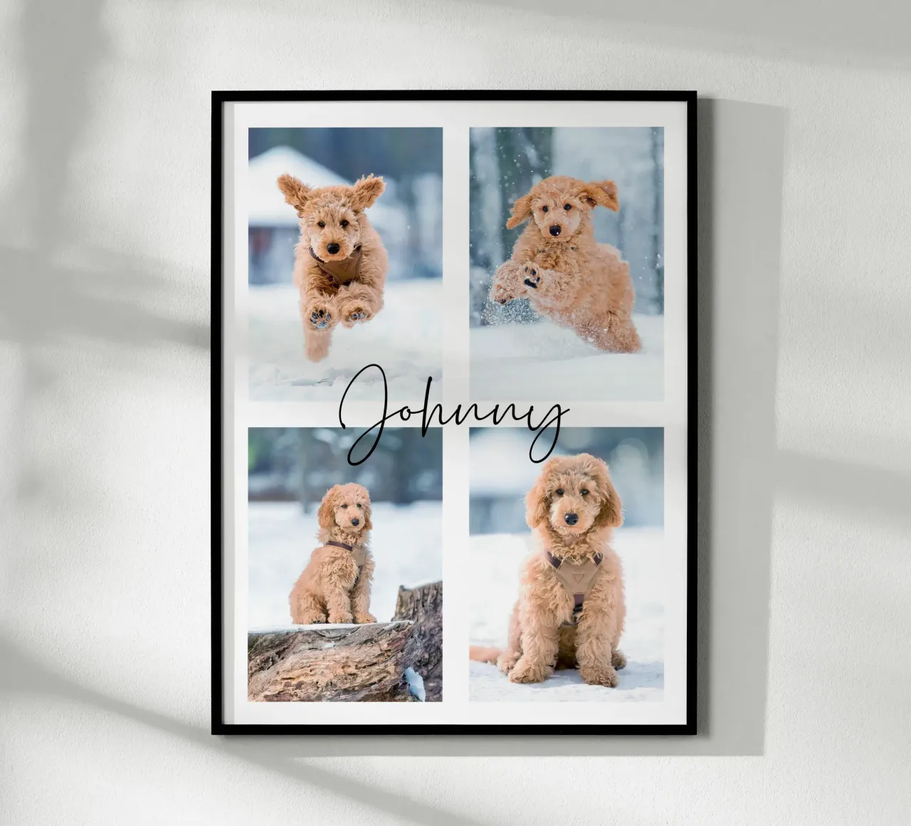 Portraits - personalisiert poster con telaio in legno da WORTSPIEL