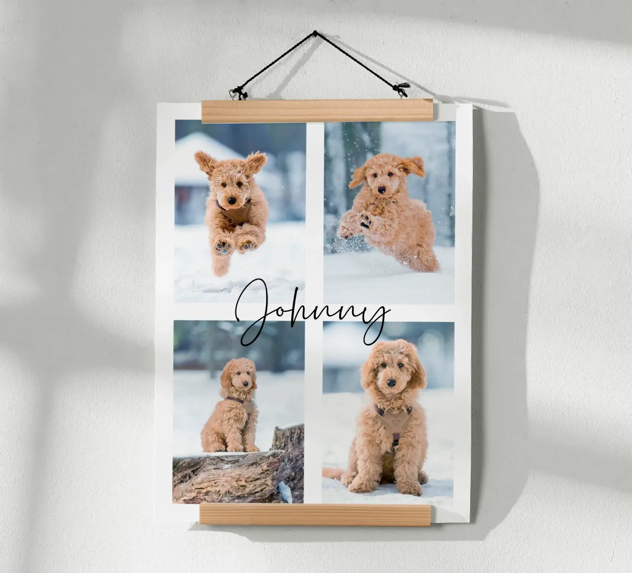 Portraits - personalisiert poster con telaio in legno da WORTSPIEL