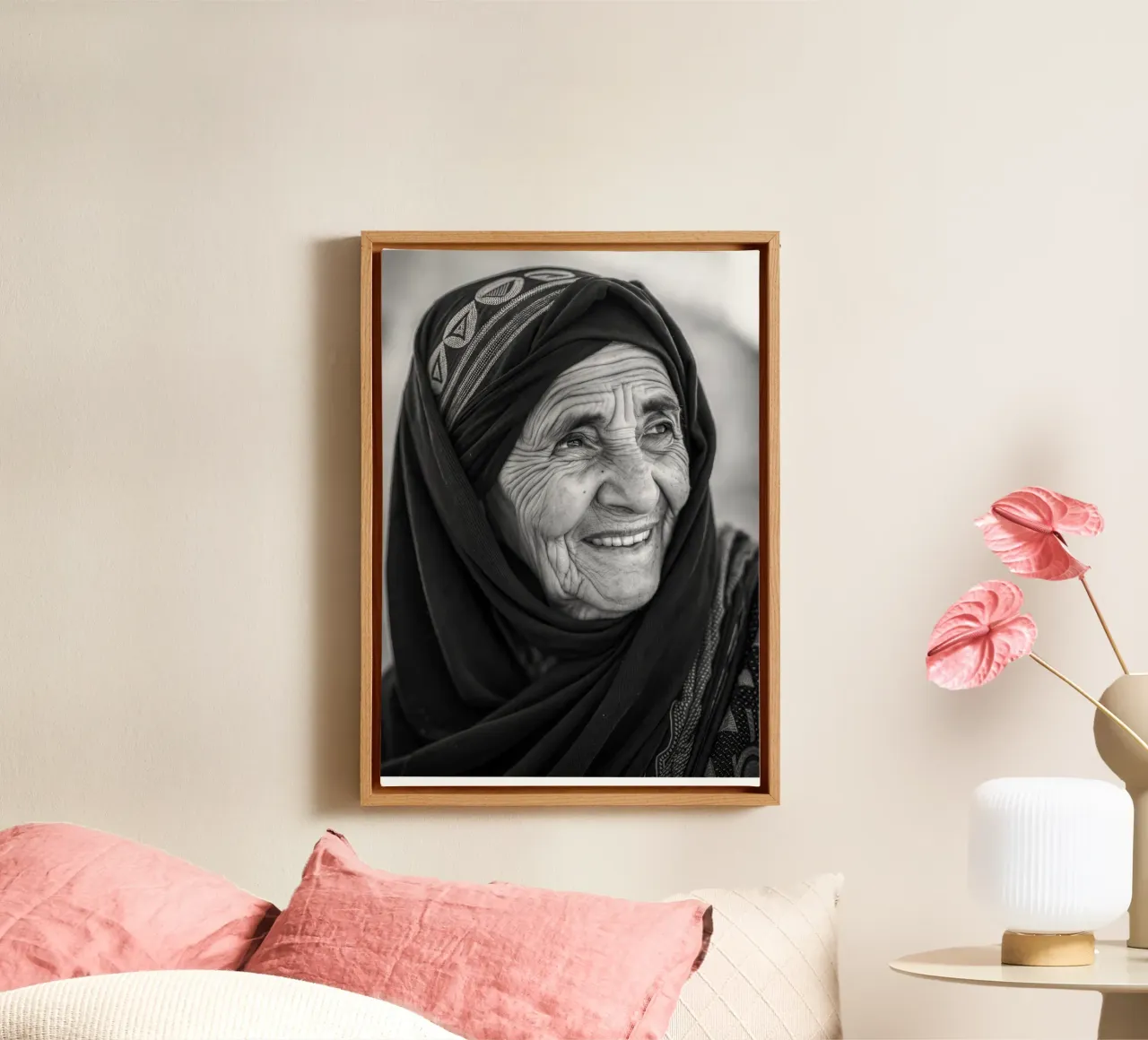 Sayane - Ritratto di una donna amazigh tela con Cornice a cassetta da Amazigh