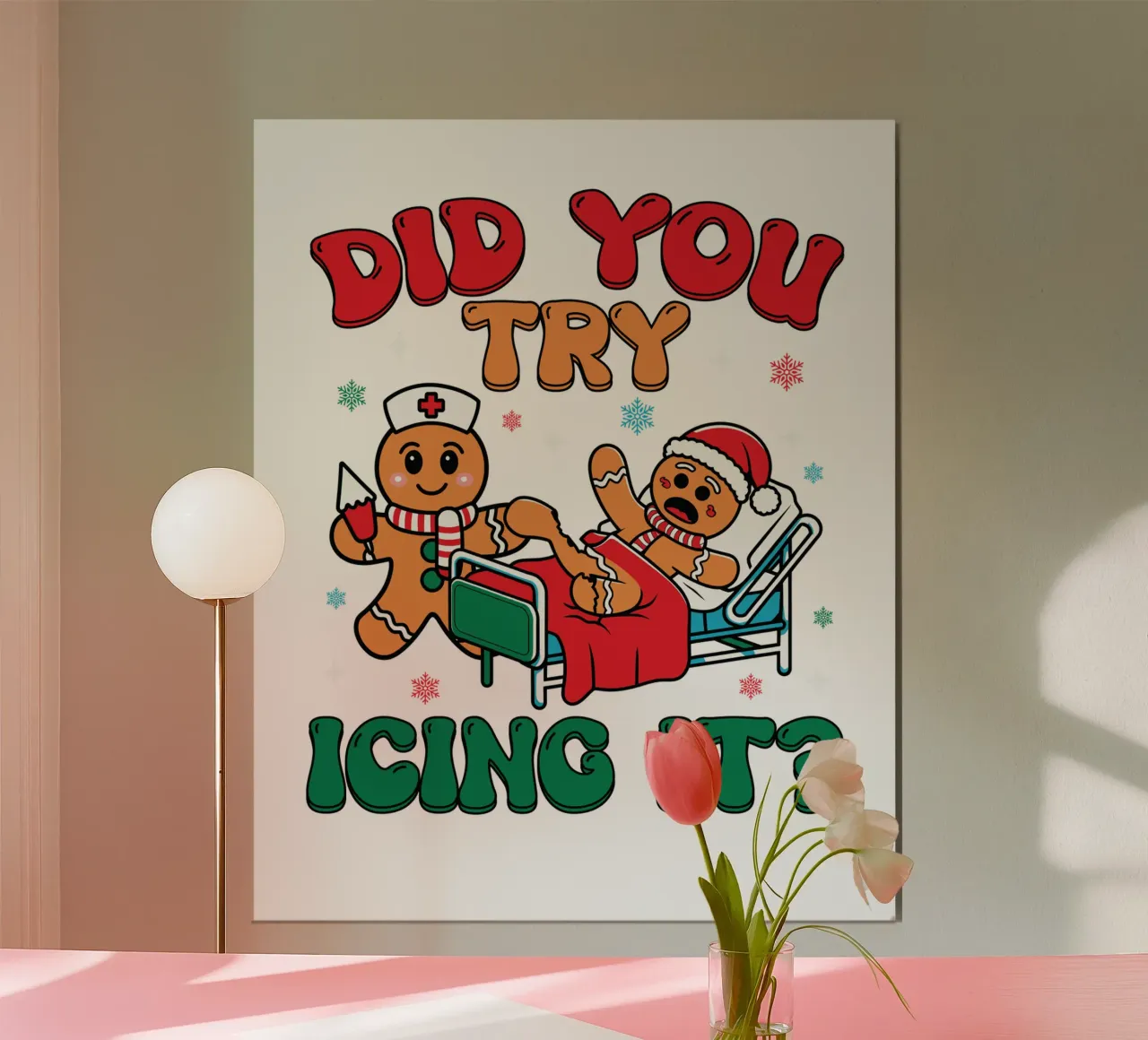 Did you try icing it? poster con telaio in legno da edsonramosart
