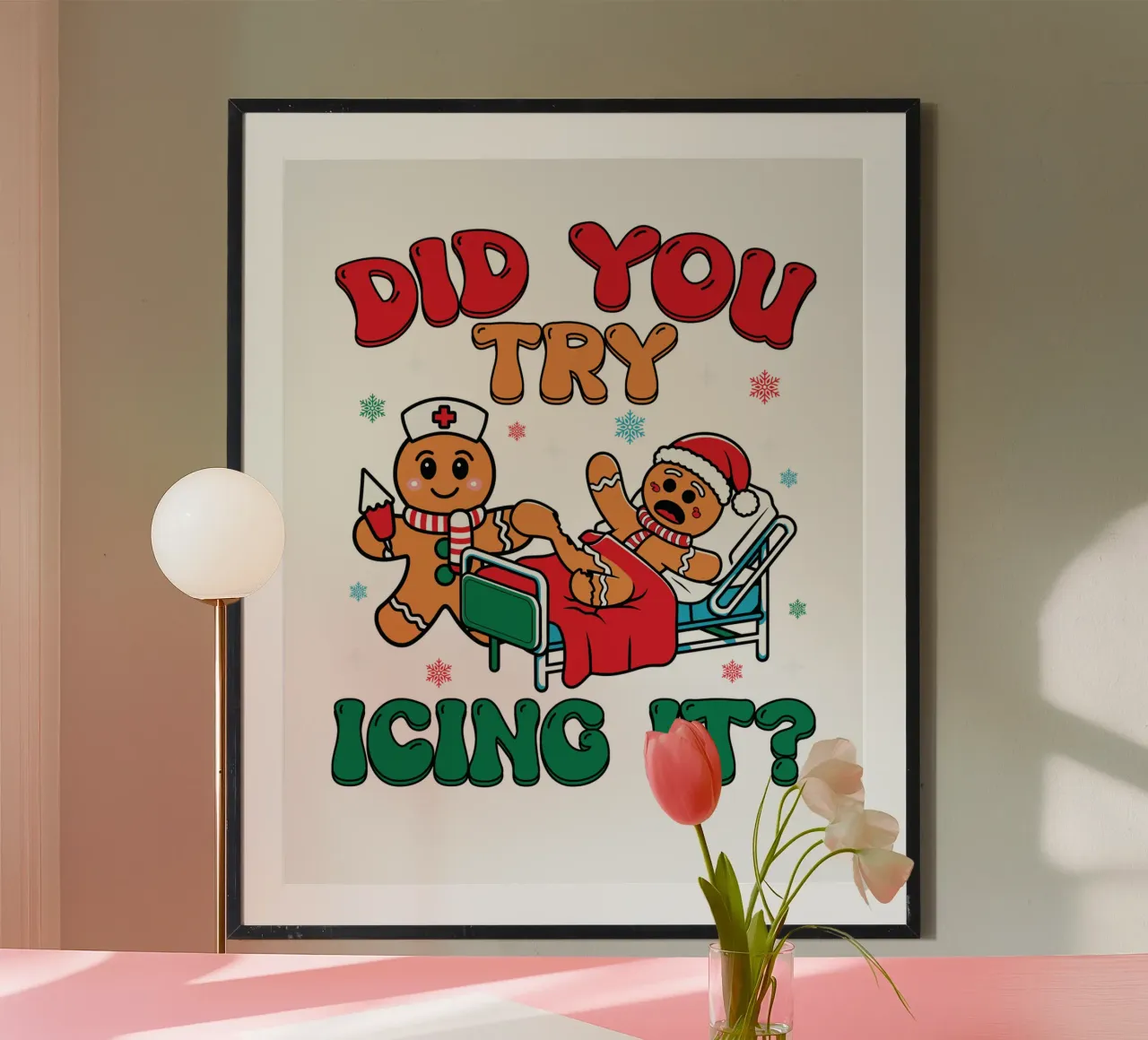 Did you try icing it? poster con telaio in legno da edsonramosart
