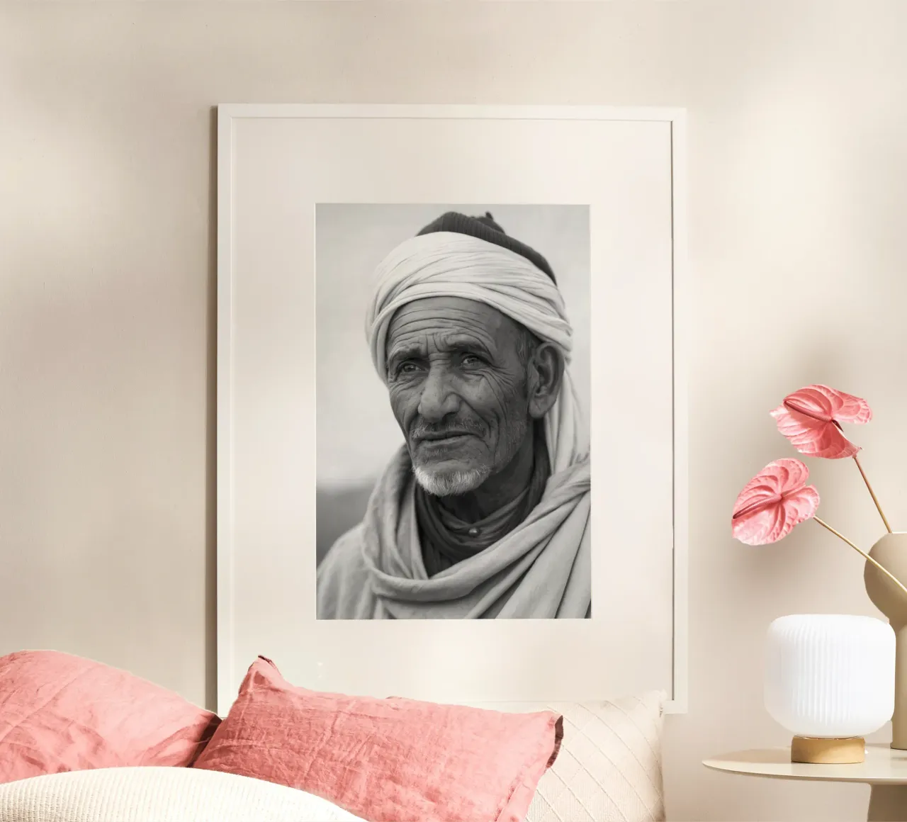 Inabal - Ritratto di un uomo amazigh poster con telaio in plastica da Amazigh