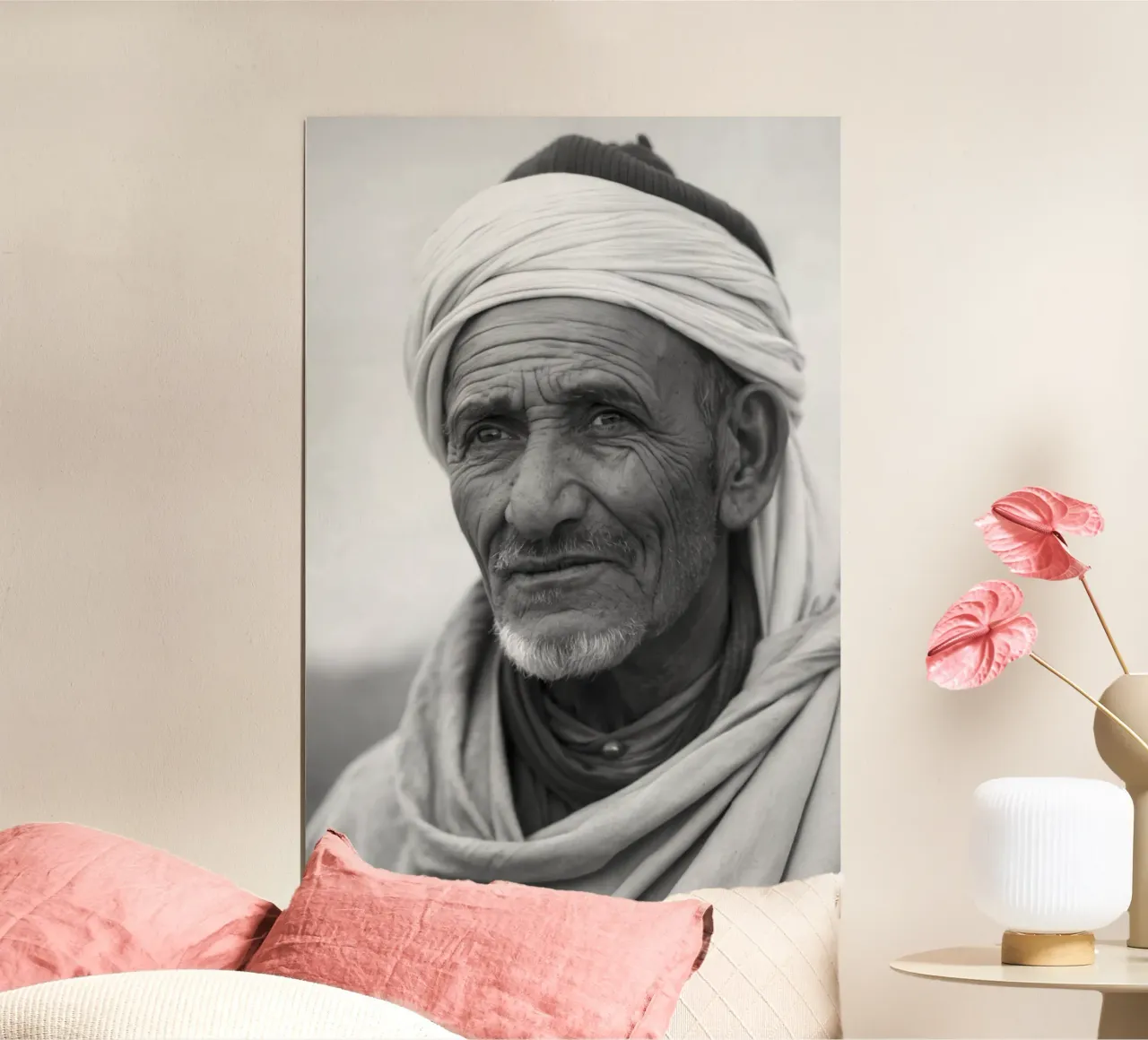 Inabal - Ritratto di un uomo amazigh poster con telaio in plastica da Amazigh