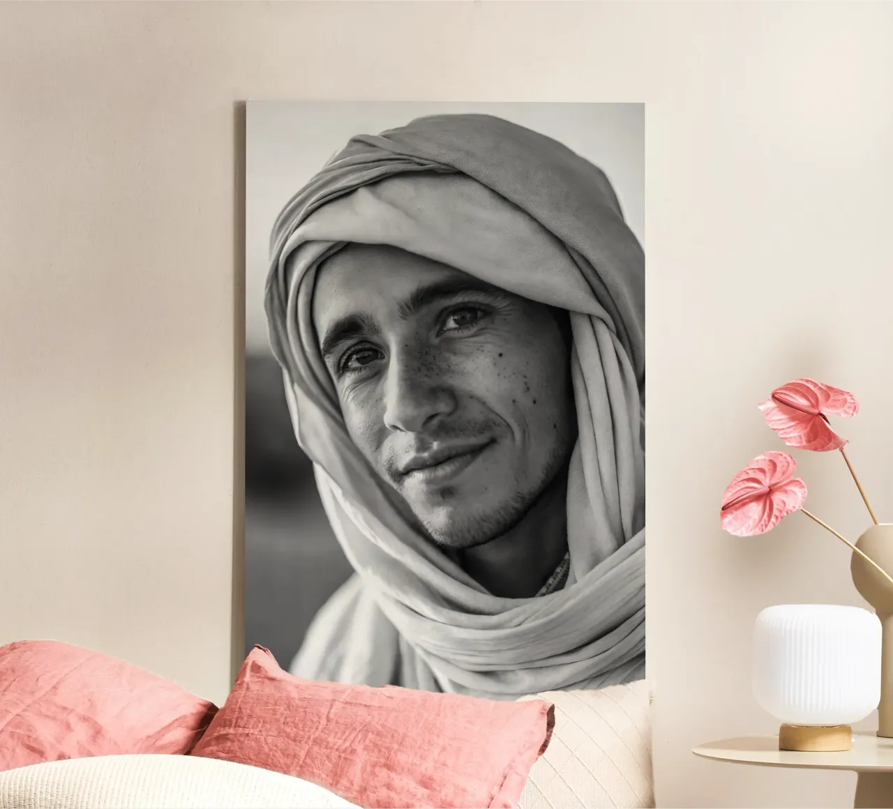 Yidir - Ritratto di un giovane amazigh tela con Cornice a cassetta da Amazigh
