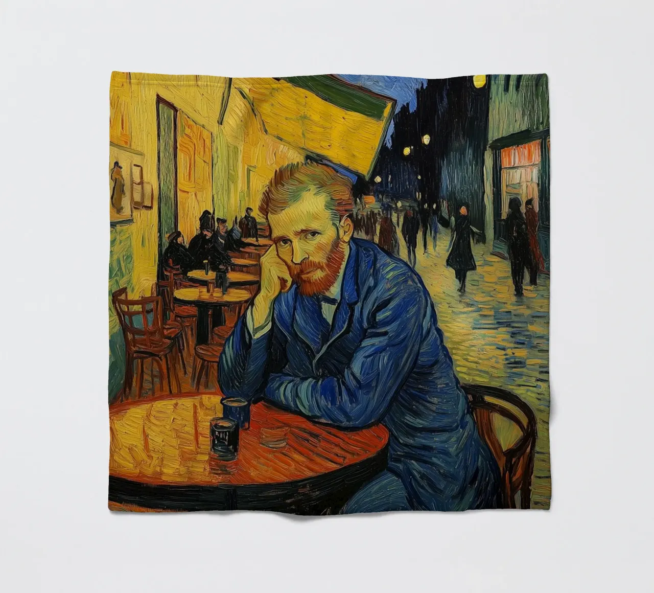 Caffè con Vincent coperta in pile da Carinaprint