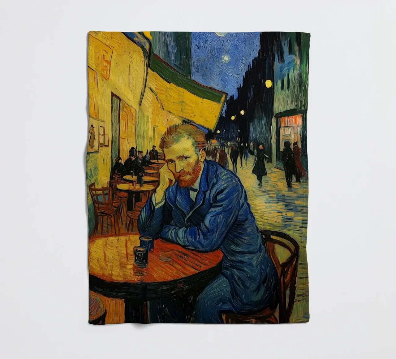 Caffè con Vincent coperta in pile da Carinaprint