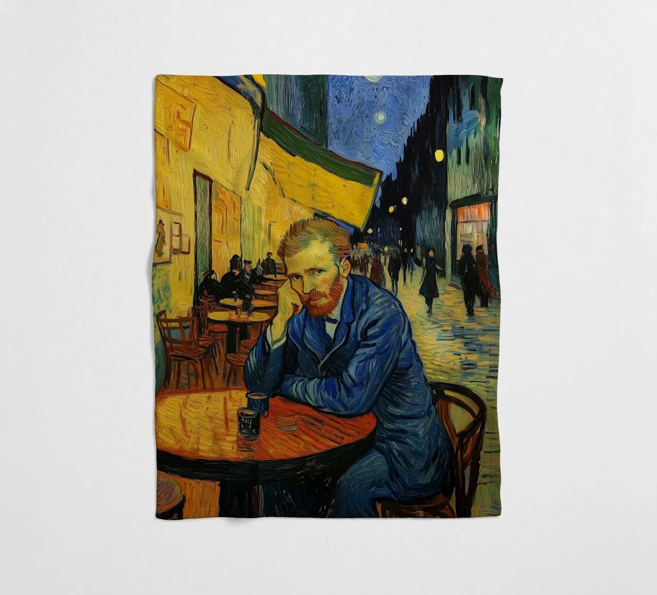 Caffè con Vincent coperta in pile da Carinaprint