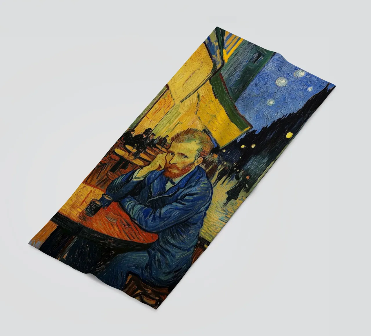 Caffè con Vincent telo mare da Carinaprint