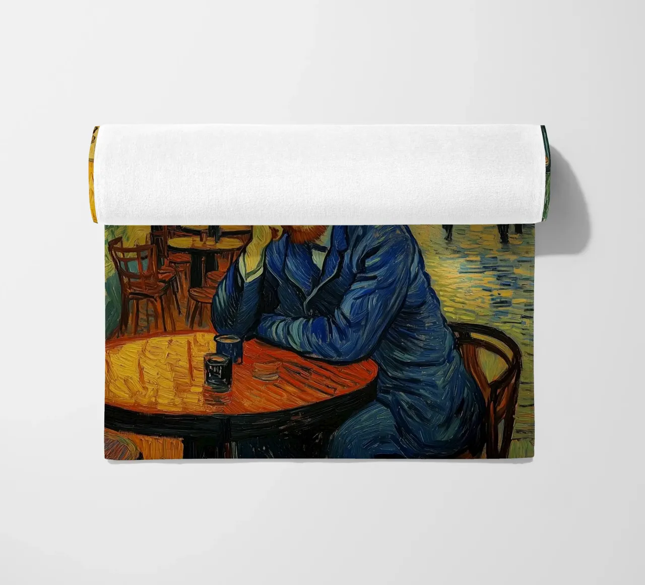 Caffè con Vincent telo mare da Carinaprint