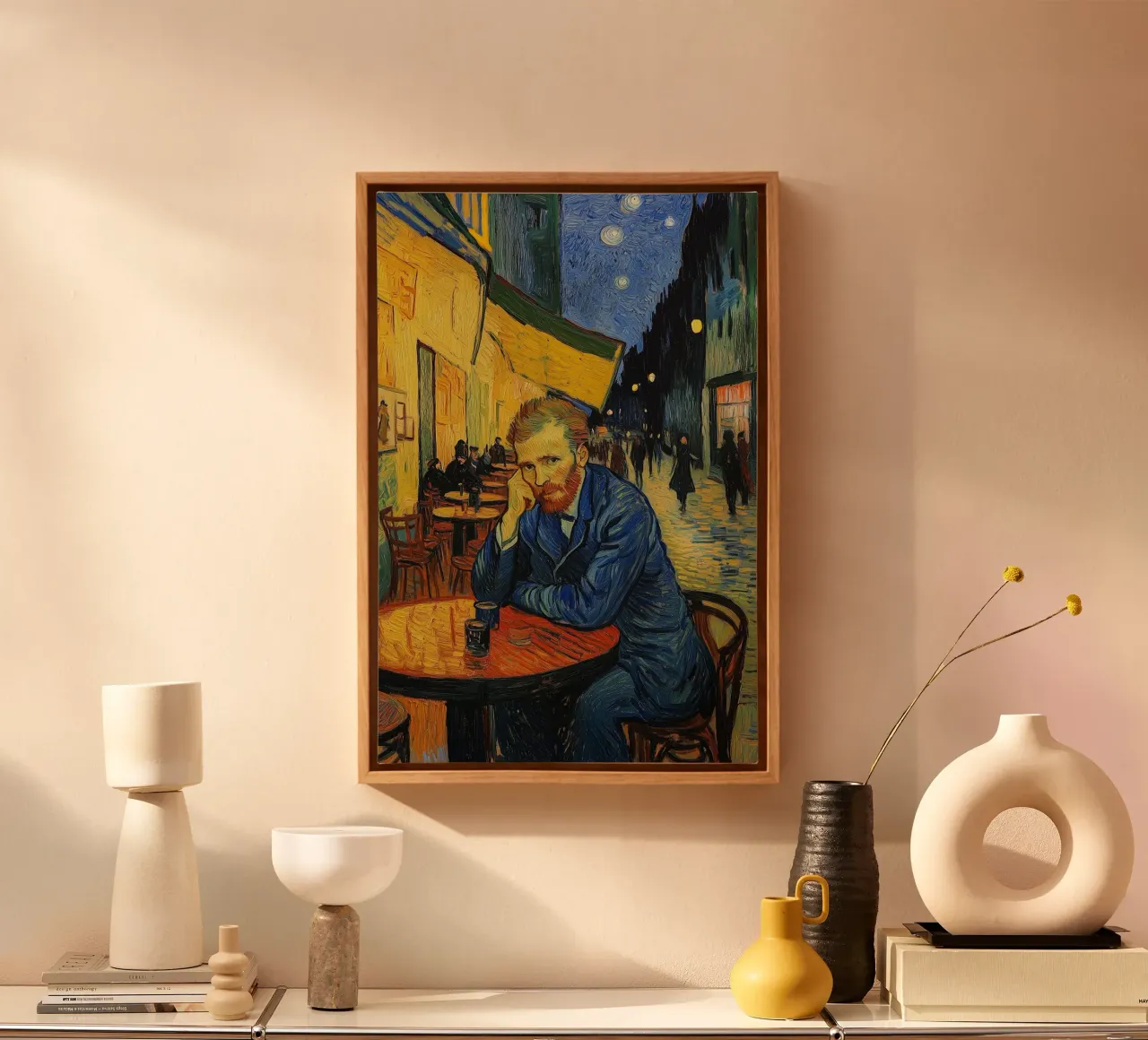 Caffè con Vincent tela da Carinaprint