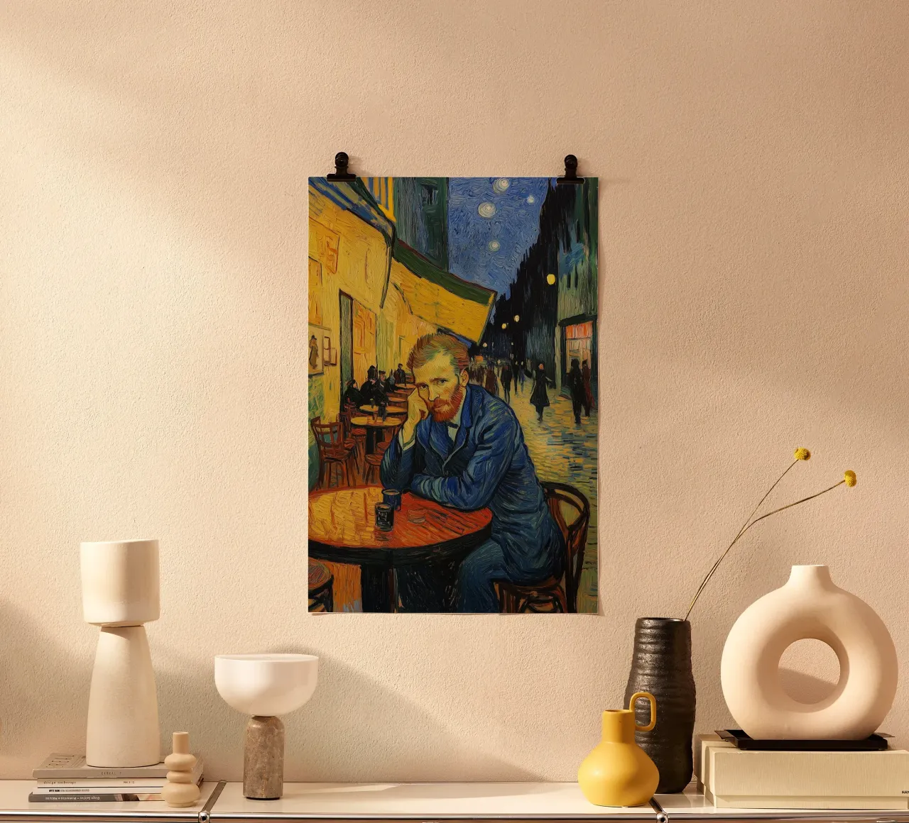 Caffè con Vincent poster da Carinaprint