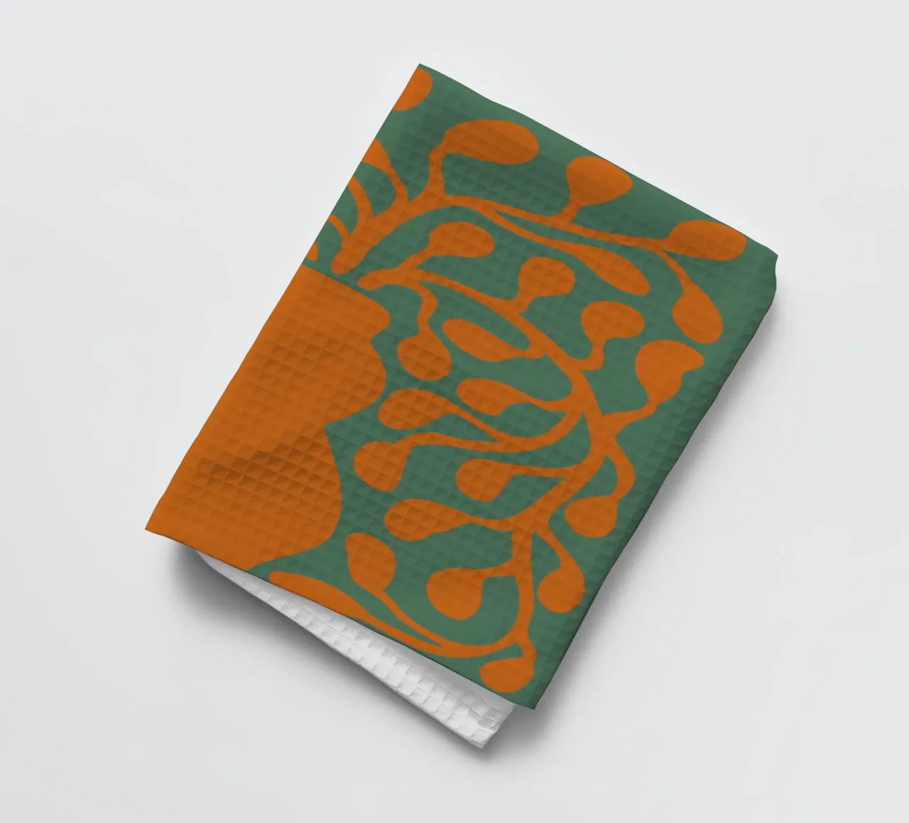 Orange vase tea towel by LisaArtes