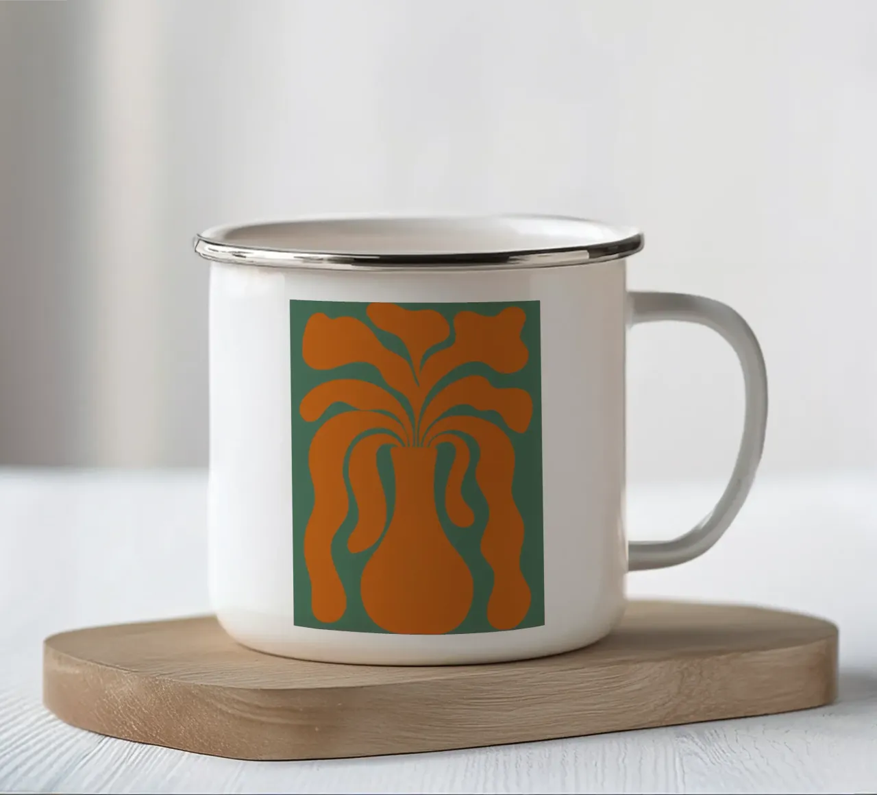 Vase with abstract shapes tazza in smalto da LisaArtes