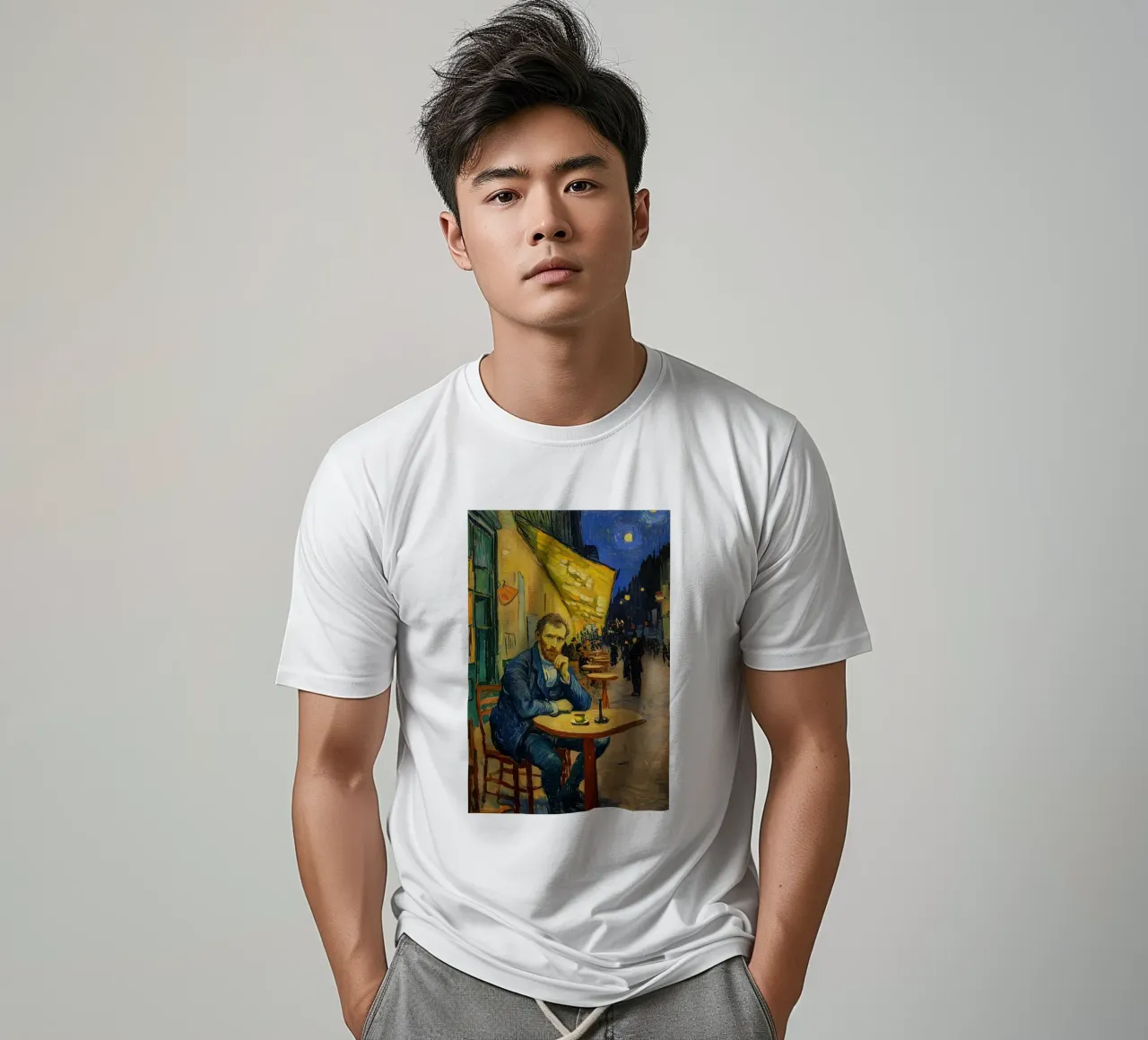 Caféterrasse con van Gogh t-shirt da Carinaprint