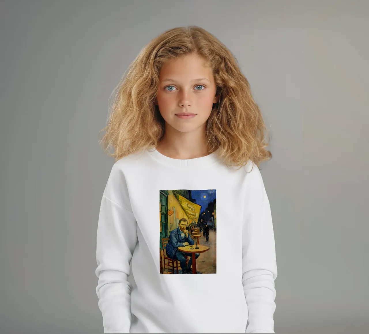 Caféterrasse con van Gogh felpa bambino da Carinaprint