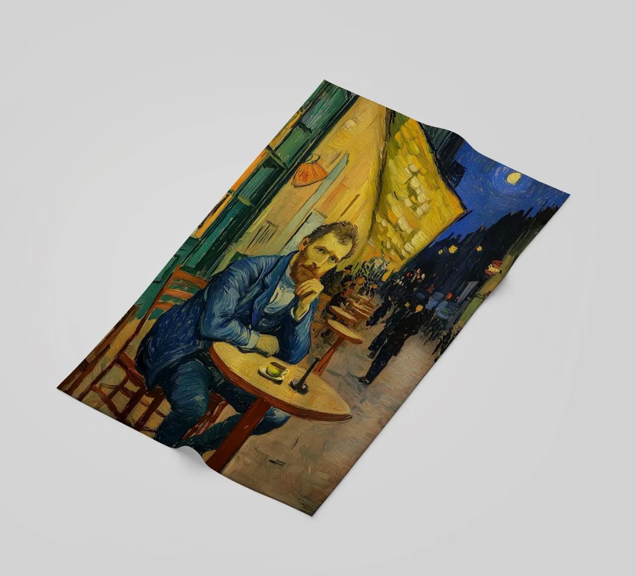 Caféterrasse con van Gogh telo mare da Carinaprint