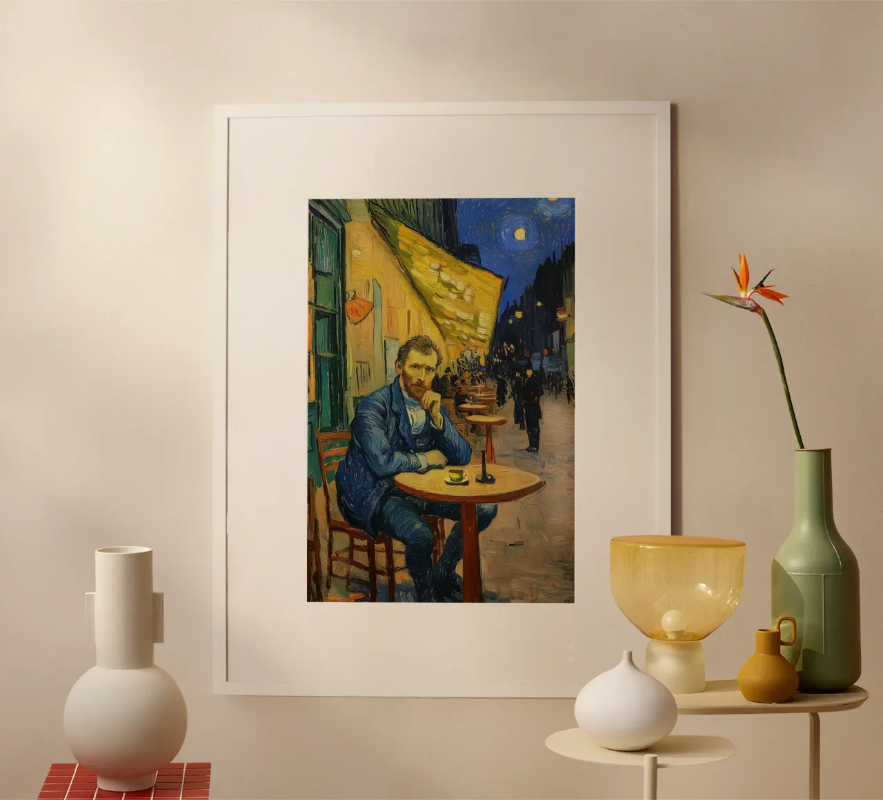 Caféterrasse con van Gogh carta hahnemühle da Carinaprint