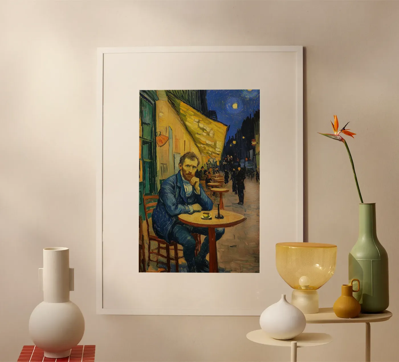 Caféterrasse con van Gogh poster da Carinaprint