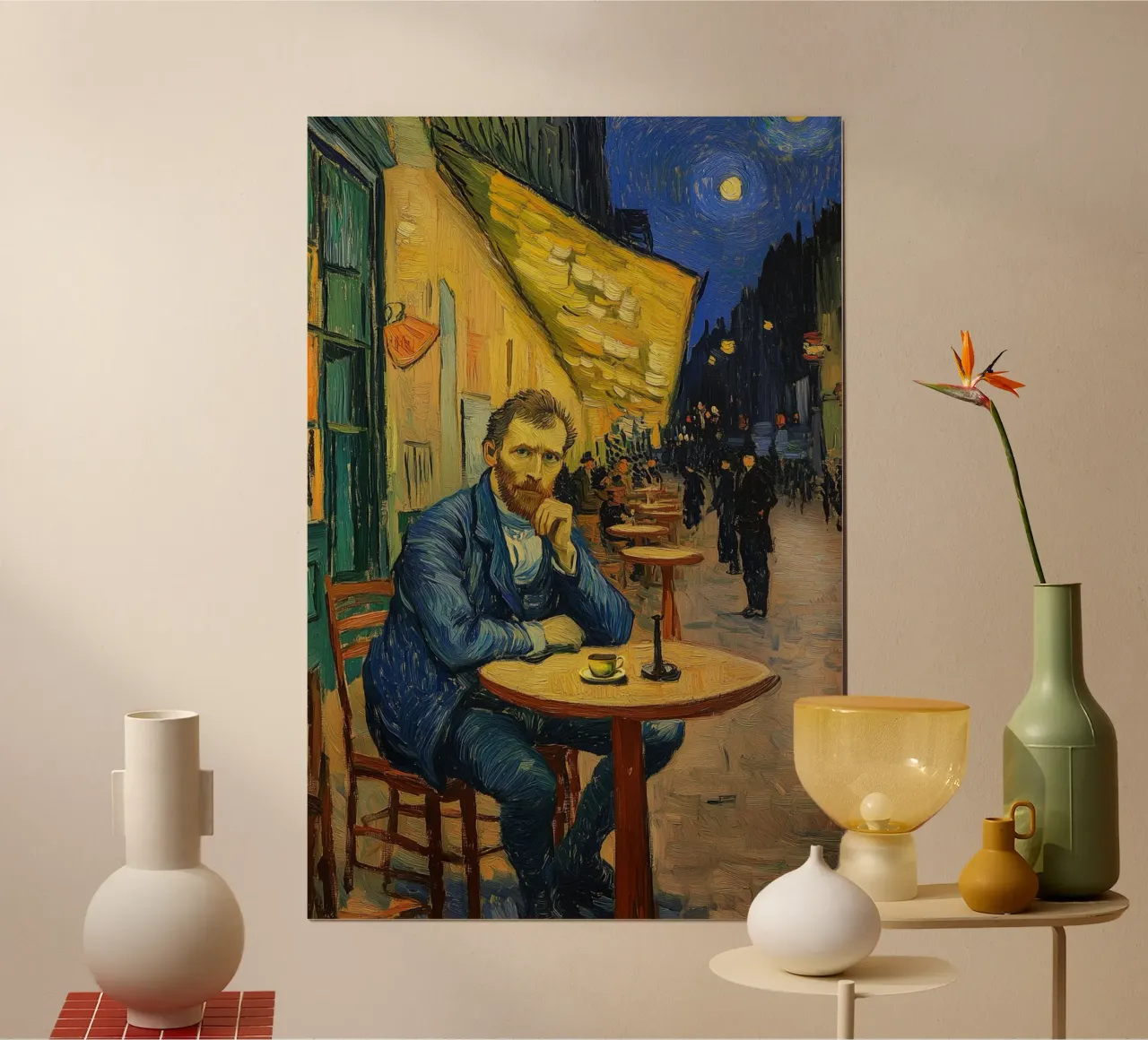Caféterrasse con van Gogh carta hahnemühle da Carinaprint