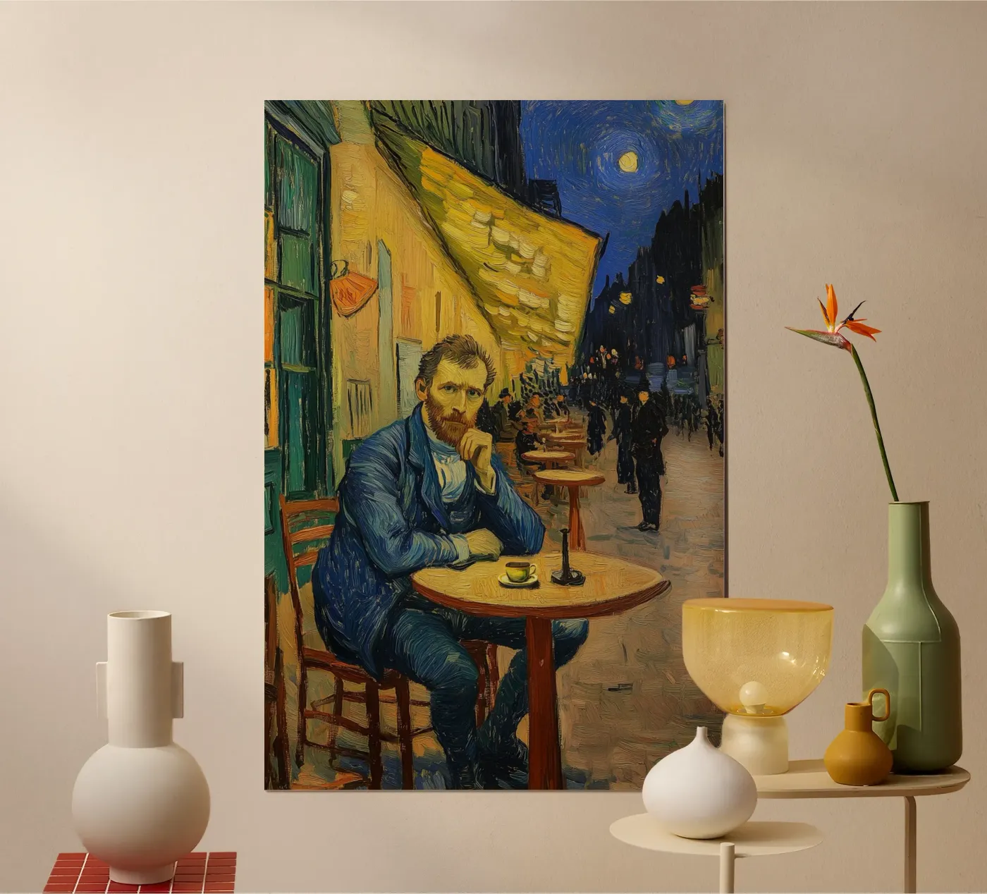 Caféterrasse con van Gogh poster da Carinaprint