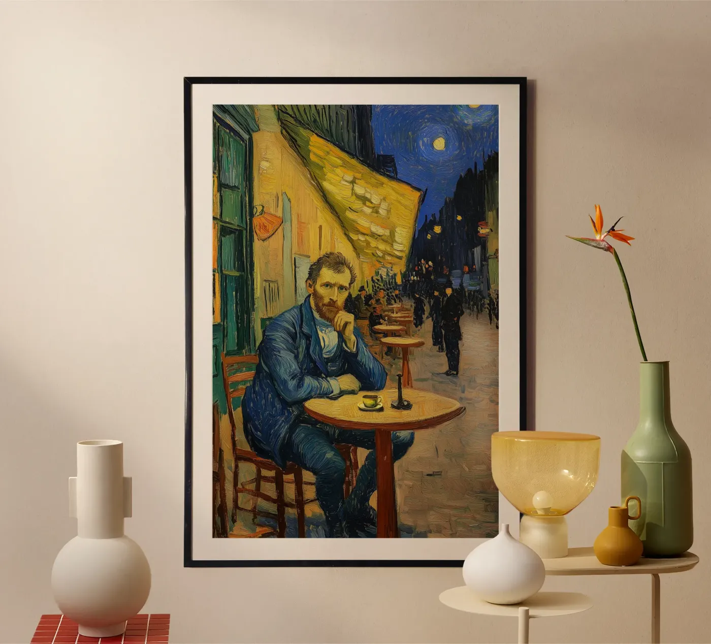 Caféterrasse con van Gogh poster da Carinaprint