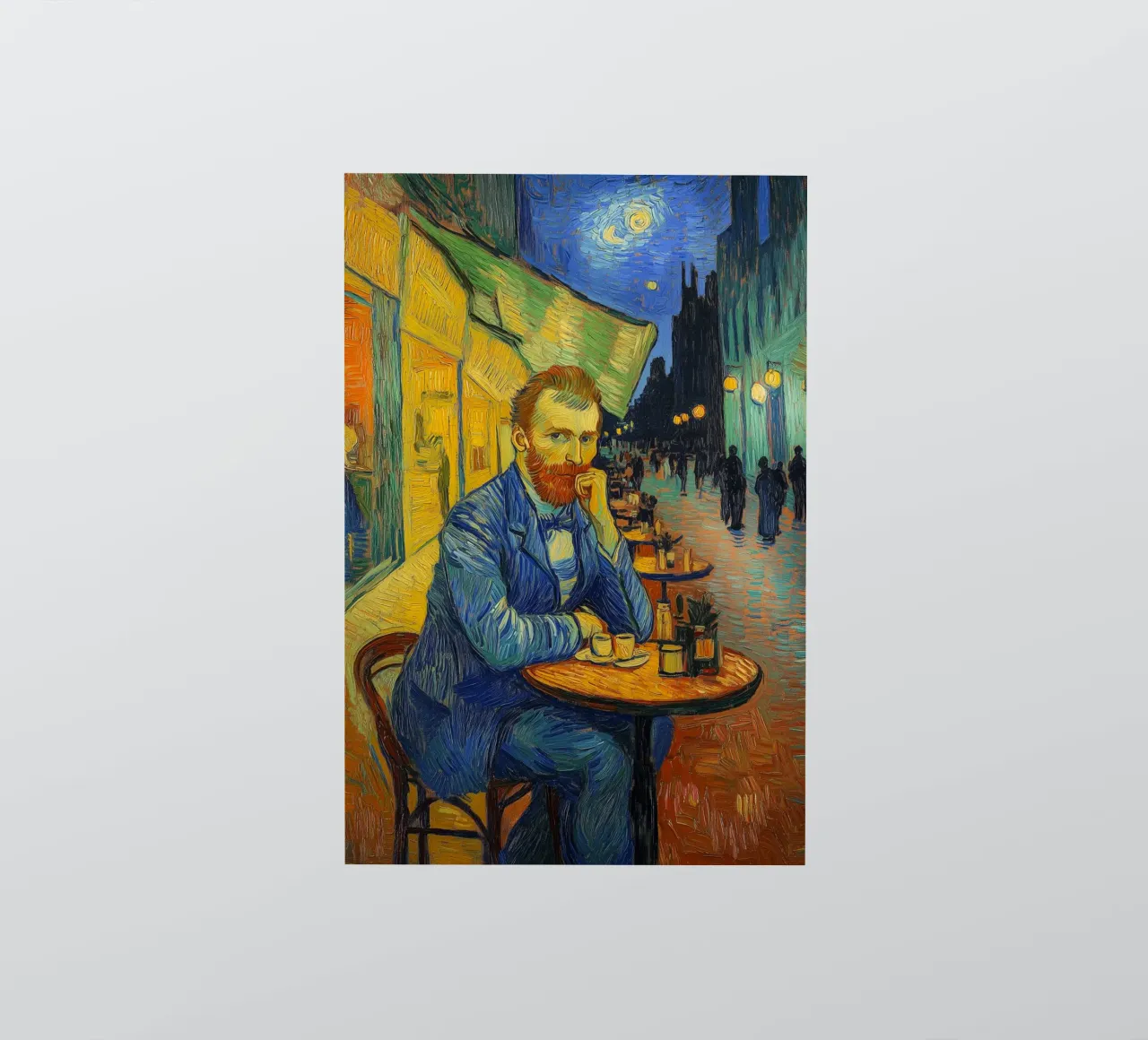 Vincent im Caféterrasse sticker by Carinaprint