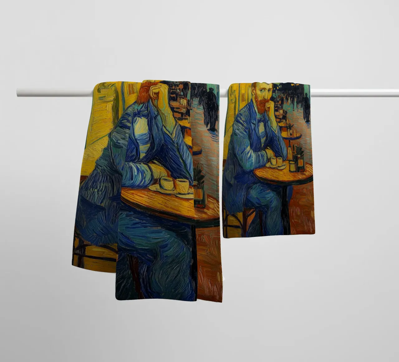 Vincent al Caféterrasse asciugamano da bagno da Carinaprint
