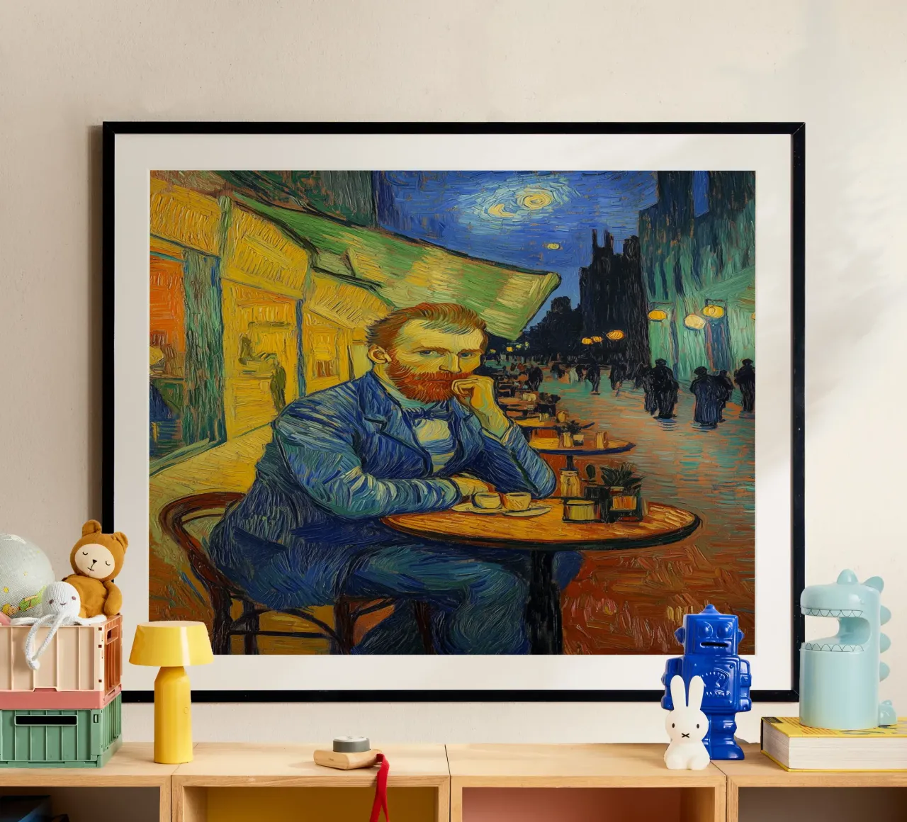Vincent im Caféterrasse hahnemühle de Carinaprint
