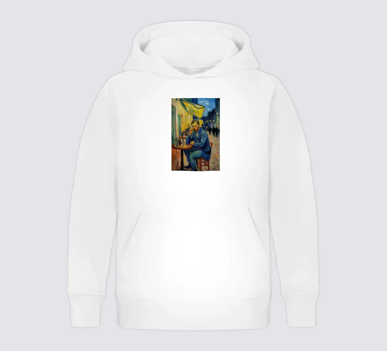 Caffè notturno con van Gogh felpa bambino con cappuccio da Carinaprint
