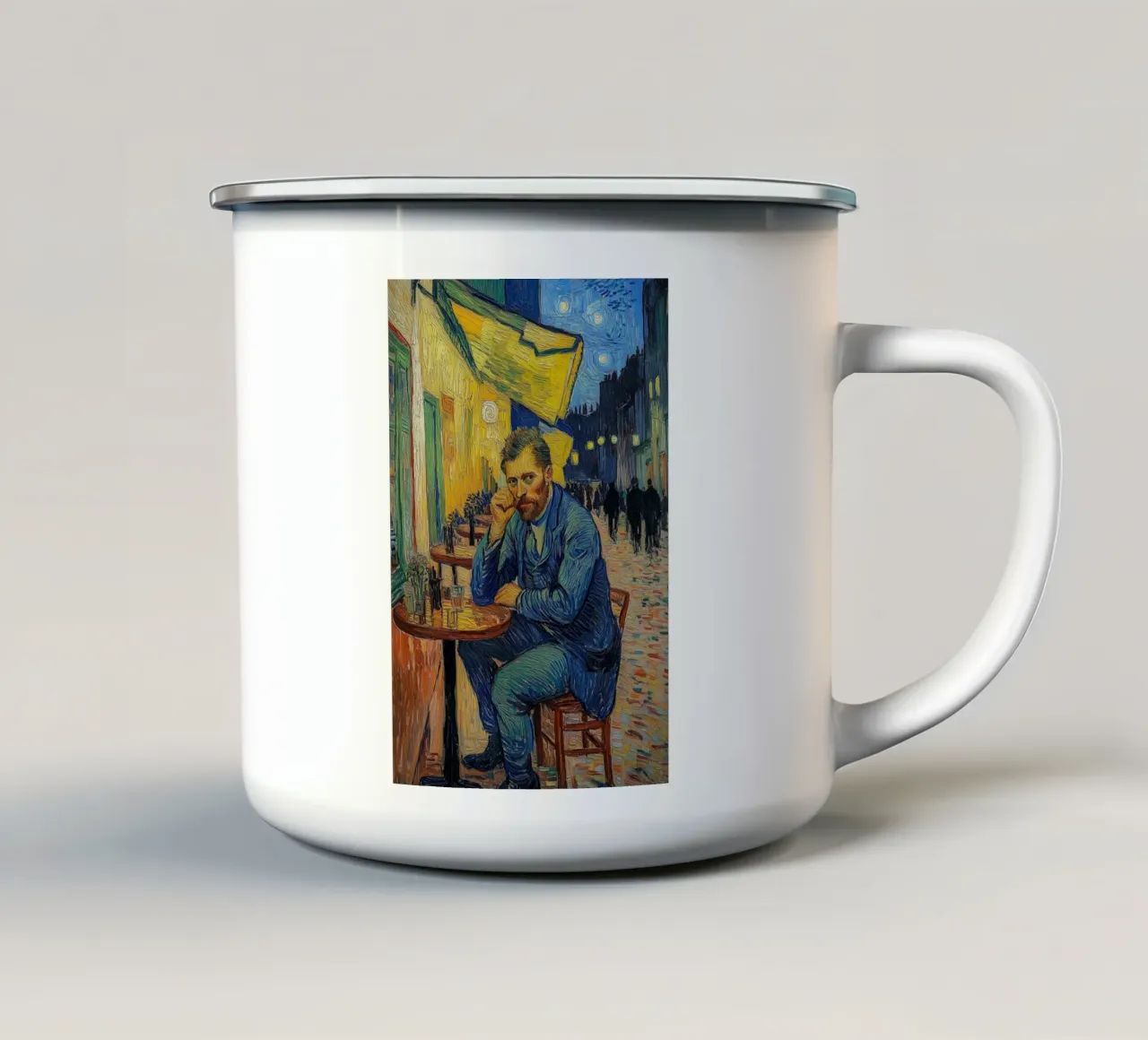 Caffè notturno con van Gogh tazza in smalto da Carinaprint