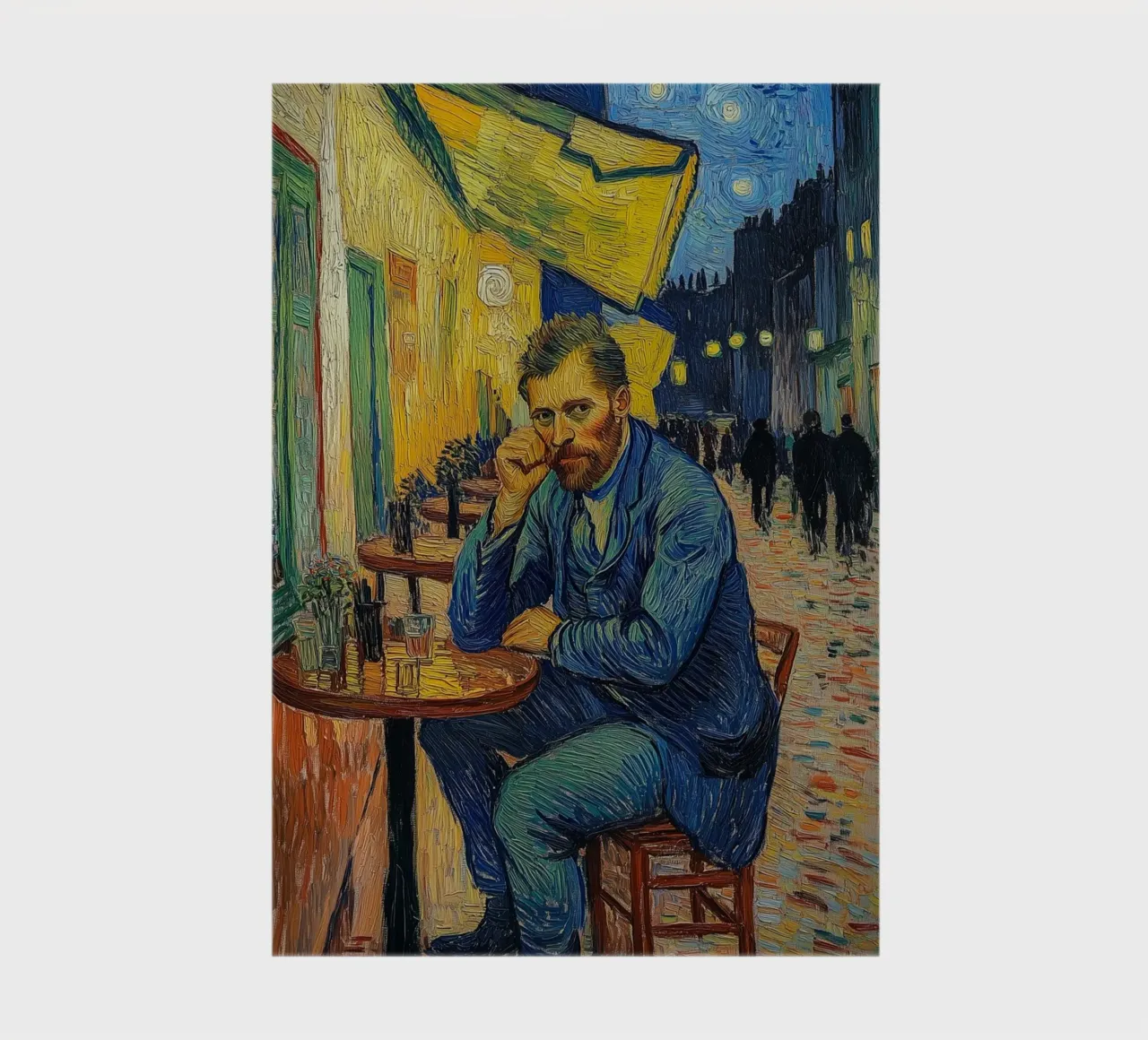 Night Cafe mit van Gogh notebook by Carinaprint