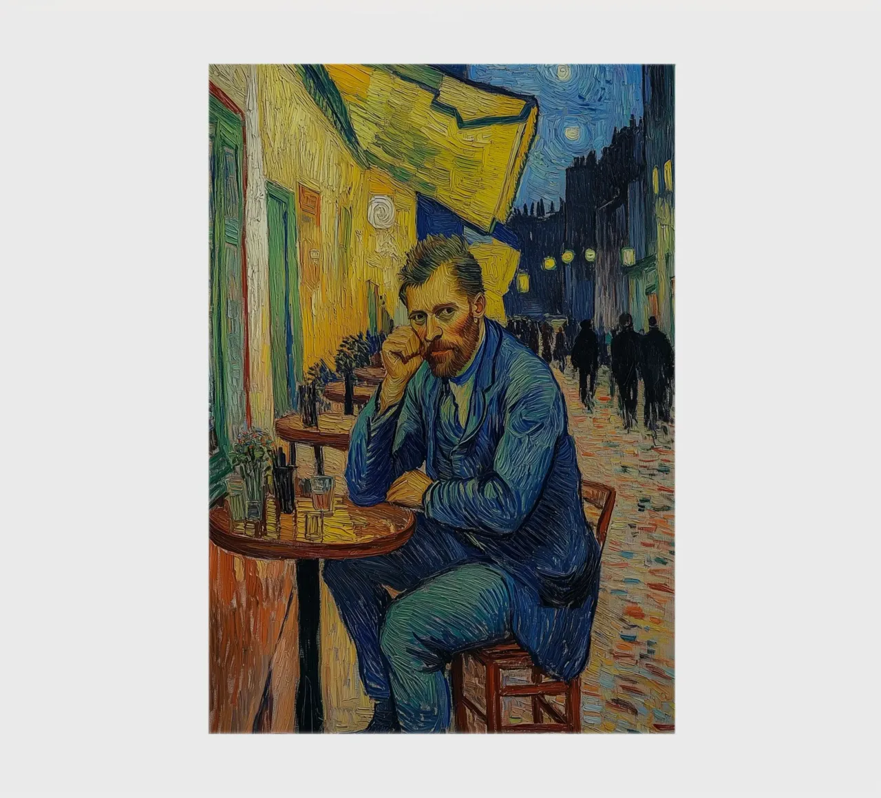 Night Cafe mit van Gogh notebook by Carinaprint