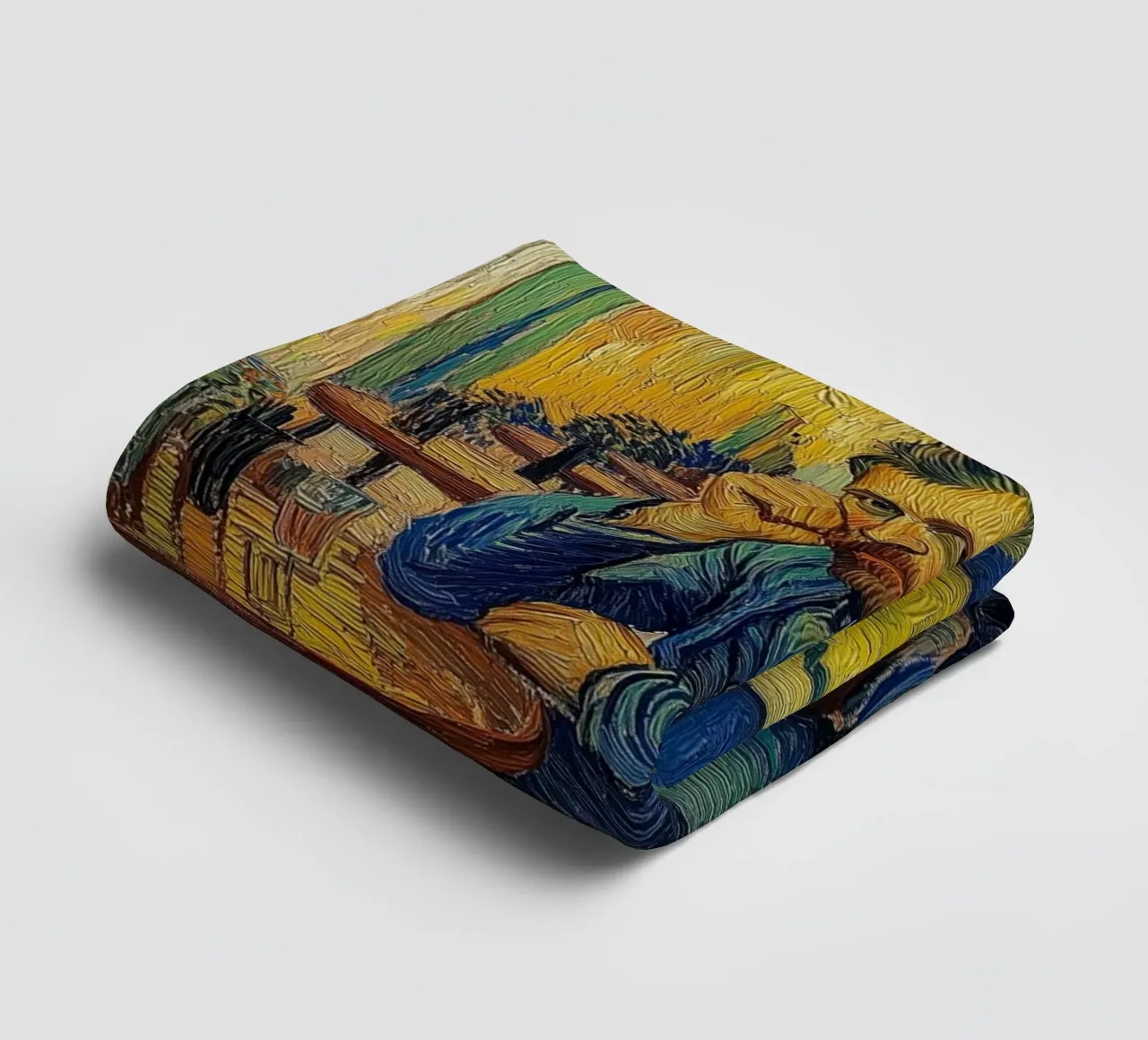 Caffè notturno con van Gogh asciugamano da bagno da Carinaprint