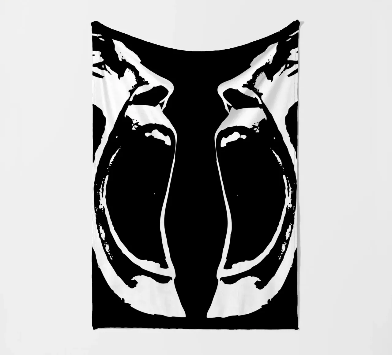 Design artistico di facce da urlo coperta in pile da ririedis