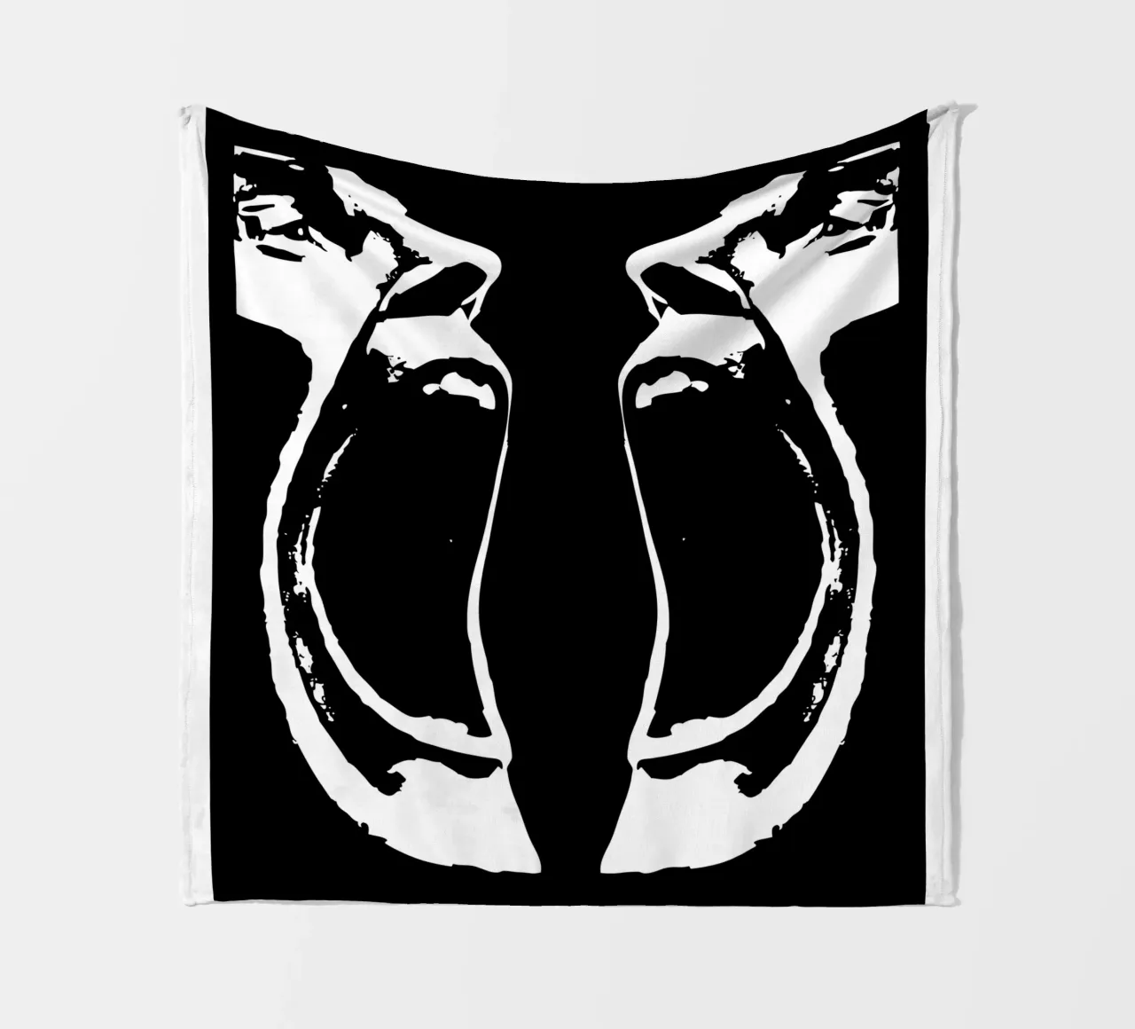 Design artistico di facce da urlo coperta in pile da ririedis