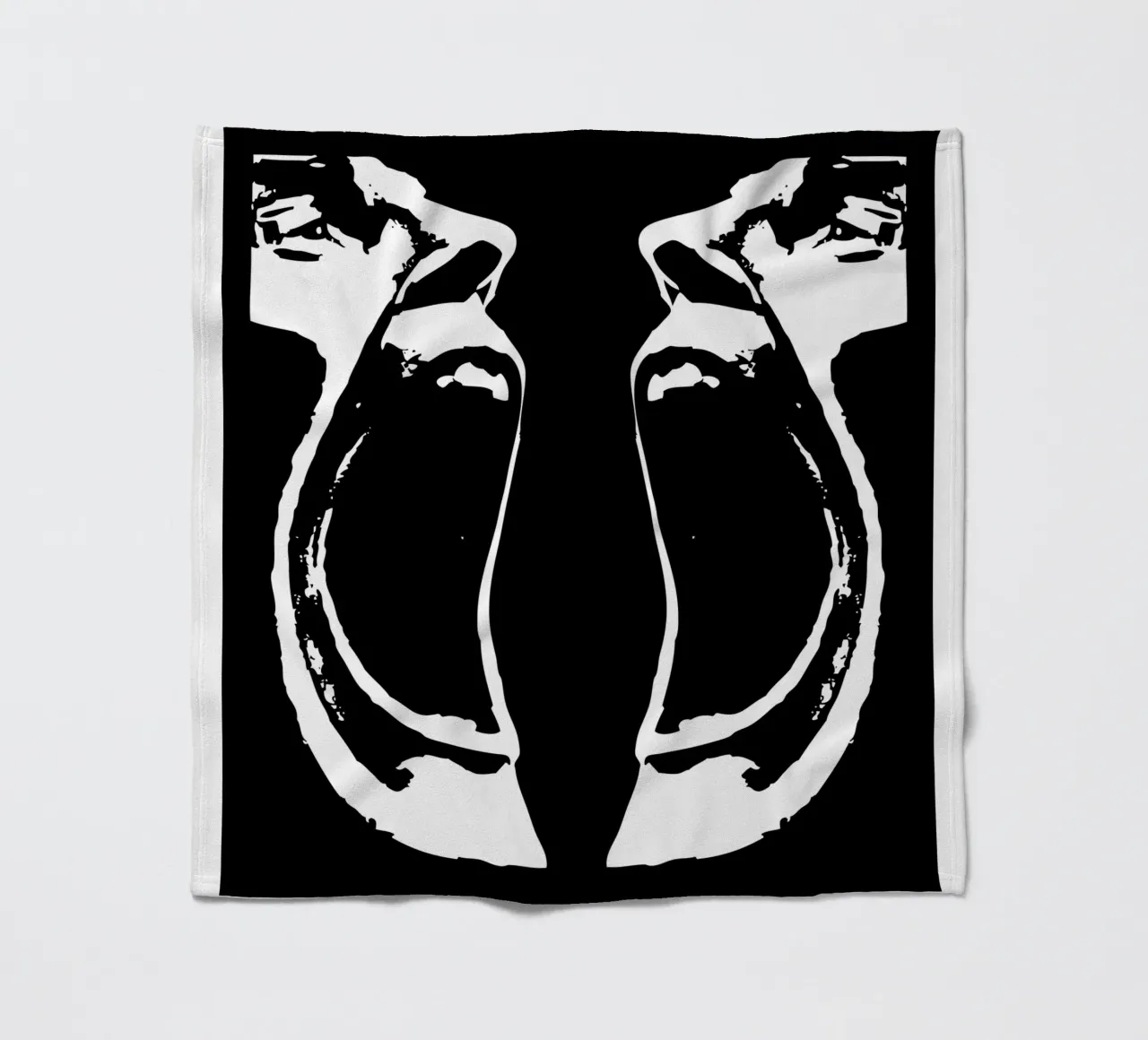 Design artistico di facce da urlo coperta in pile da ririedis