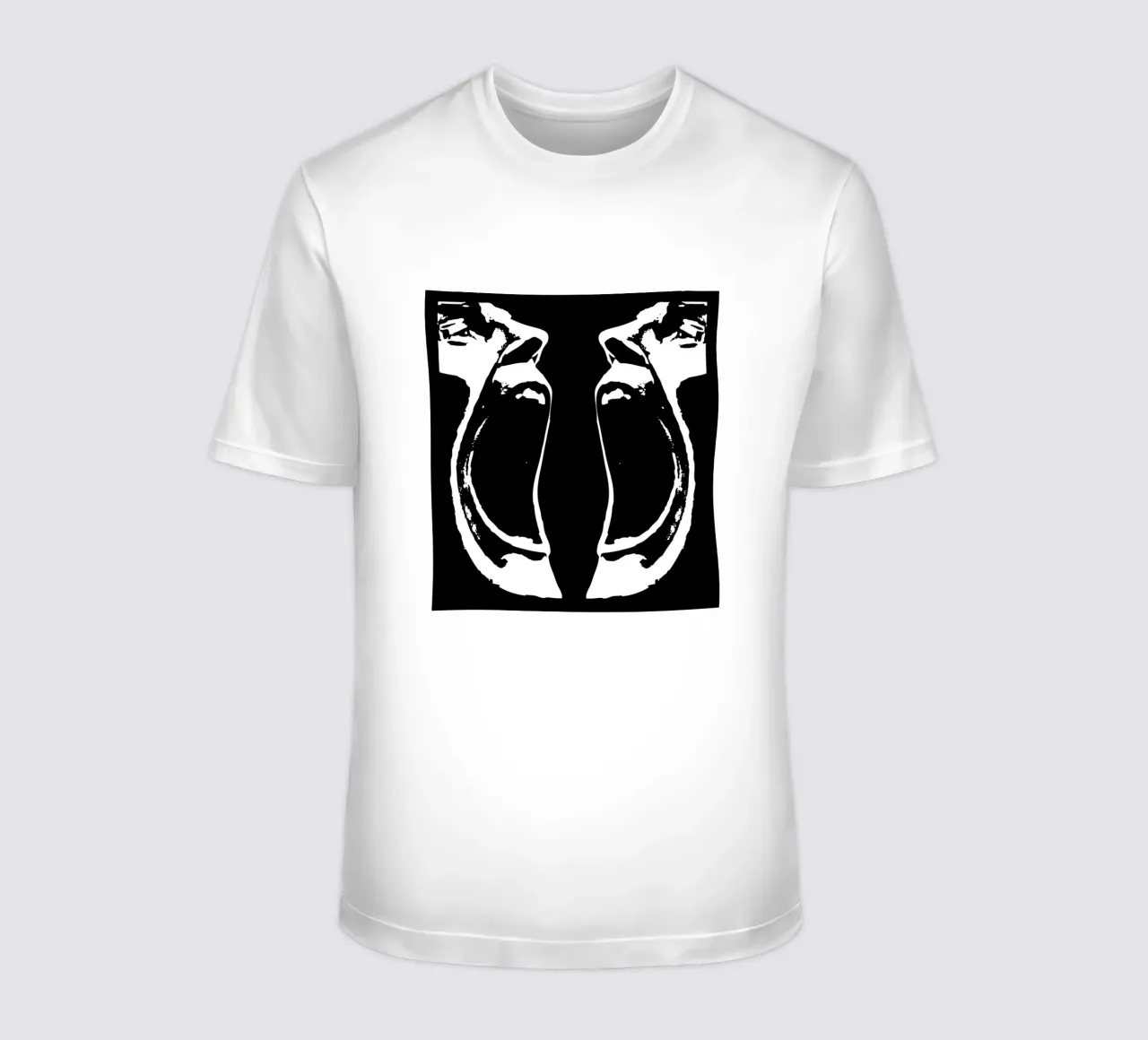 Design artistico di facce da urlo t-shirt da ririedis