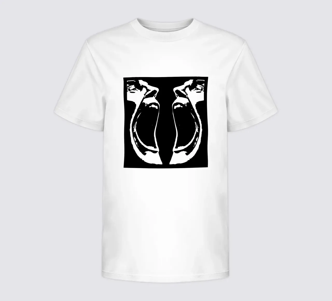 Diseño artístico de caras de gritos camiseta para niños de ririedis