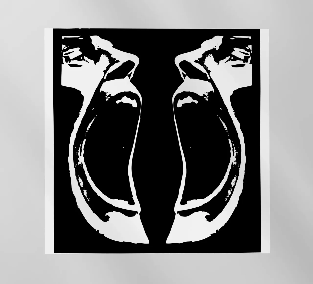 Design artistico di facce da urlo pellicola backlit da ririedis