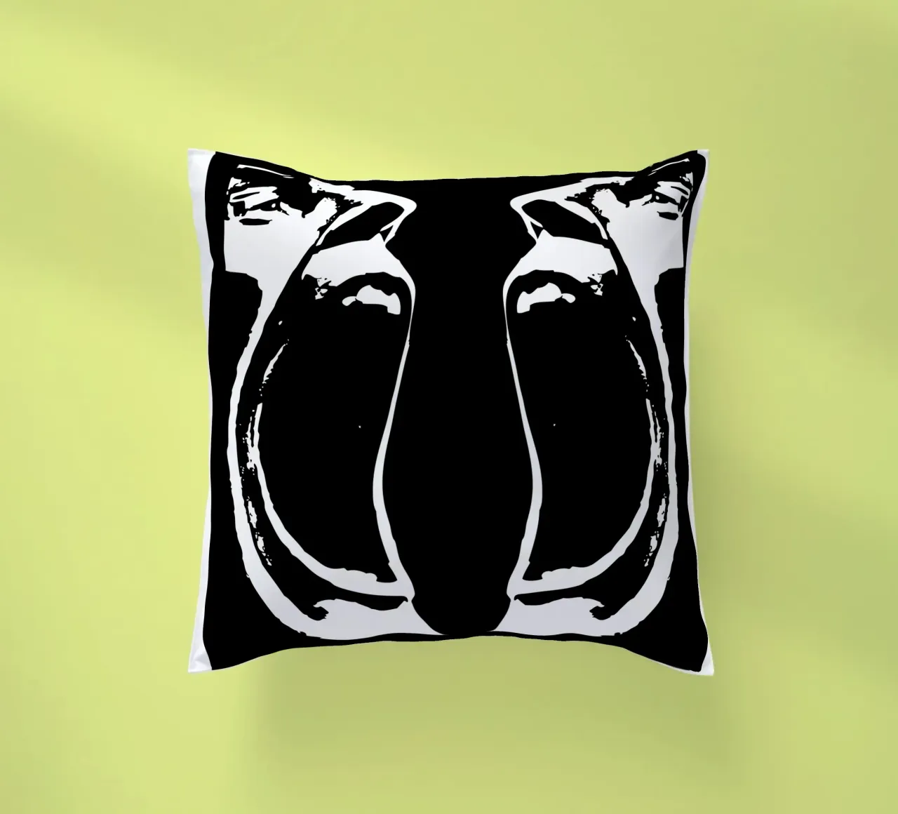 Design artistico di facce da urlo cuscino da ririedis
