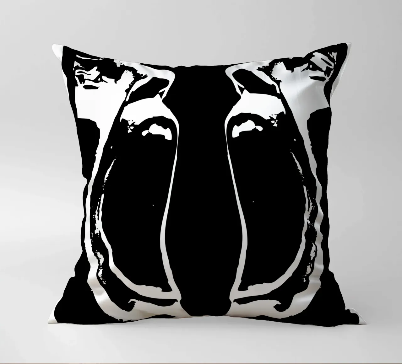 Design artistico di facce da urlo cuscino da ririedis